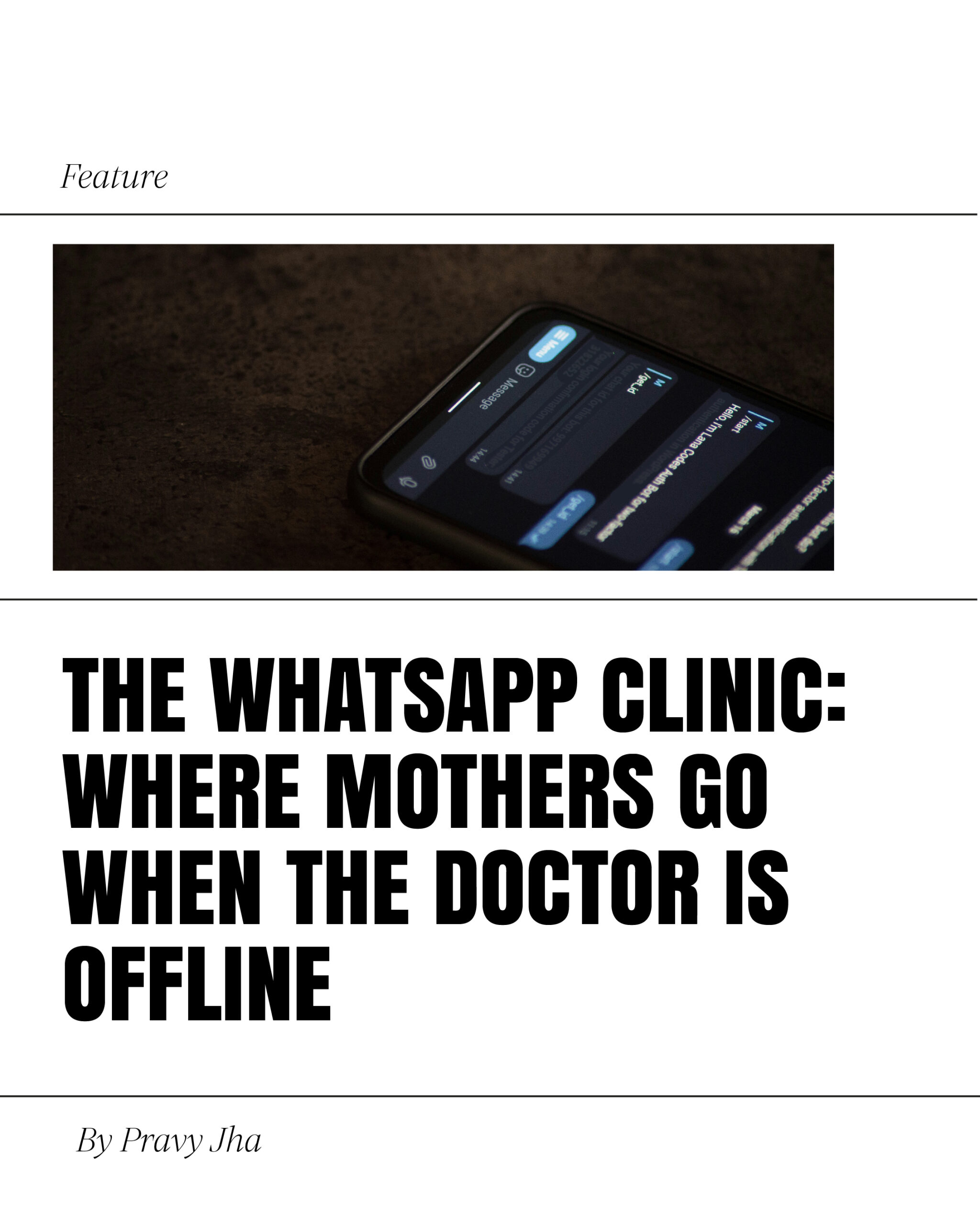 WhatsApp Clinics: Where Mothers Go When the Doctor Is Offline